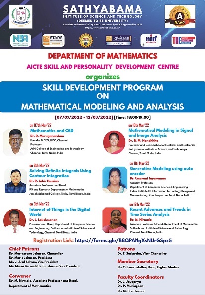 Skill Development Program On Mathematical Modeling and Analysis