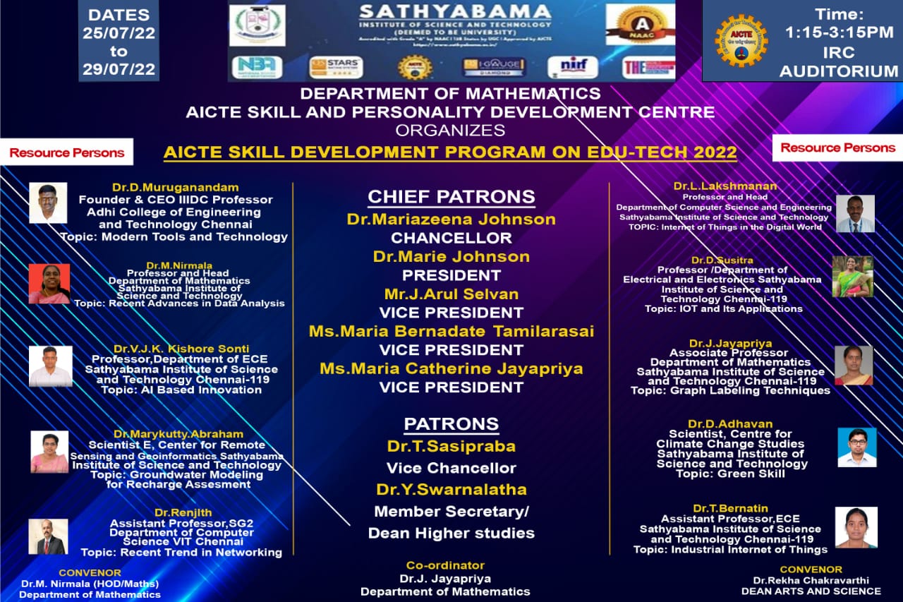 AICTE SKILL DEVELOPMENT PROGRAM ON EDU-TECH 2022